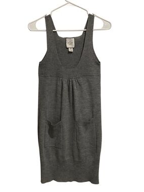 At Last Women’s Mini Sweater Dress Heather Gray Sleeveless